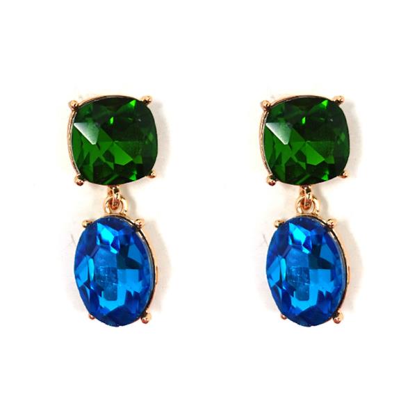 GLASS W COLOR EARRINGS