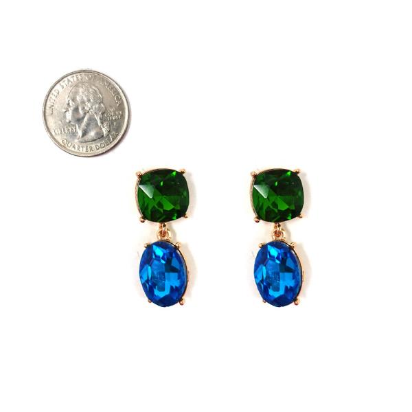 GLASS W COLOR EARRINGS