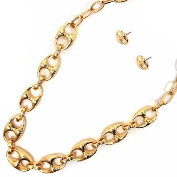 METAL CHAIN EARRING SET