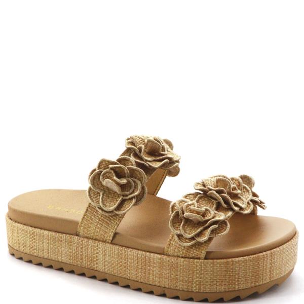 DOUBLE BAND W FLOWER RAFFIA 12 PAIRS