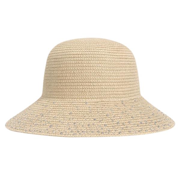 RHINESTONE STRAW SUN HAT