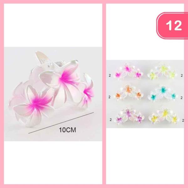 FLOWER HAIR CLAW CLIP (12 UNITS)