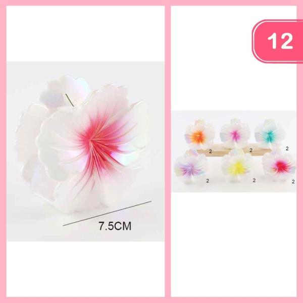 FLOWER HAIR CLAW CLIP (12 UNITS)