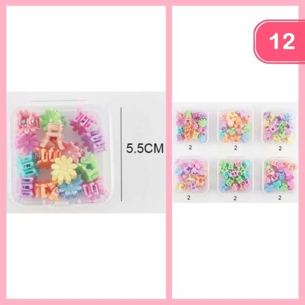 MINI HAIR CLAW LIPS (12 UNITS)