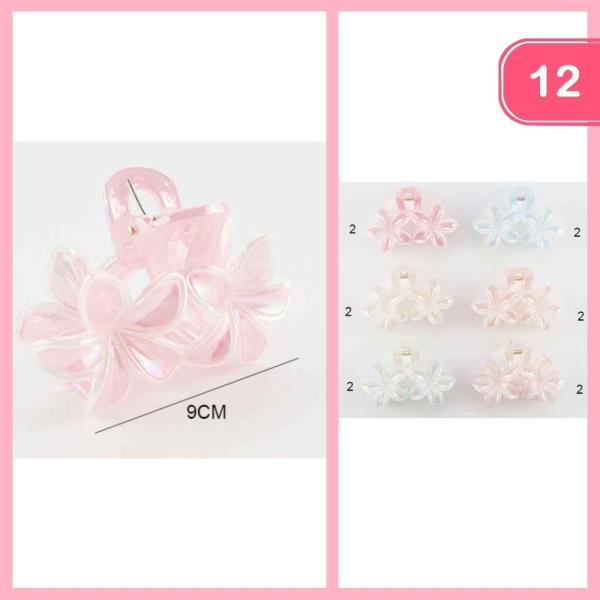 FLOWER HAIR CLAW CLIP (12 UNITS)
