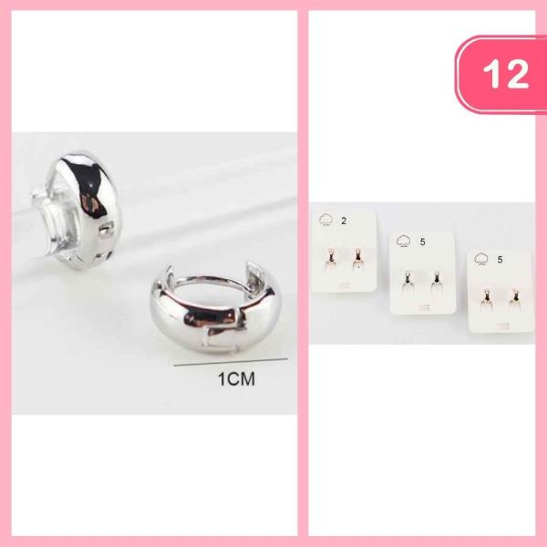 HUGGIE HOOP EARRINGS (12 UNITS)