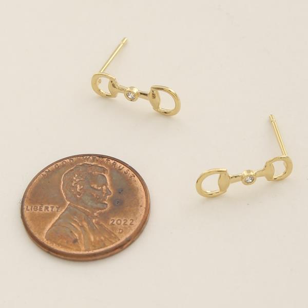 18K GOLD DIPPED STUD EARRING