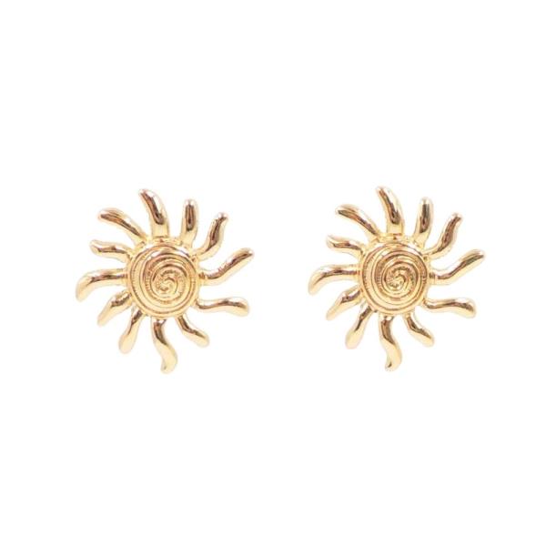 METAL SUN STUD EARRINGS