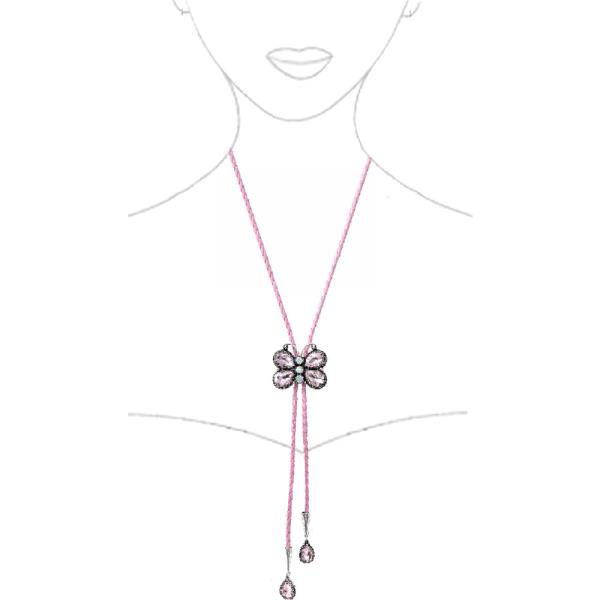 BUTTERFLY WESTERN MULTI STONE NECKLACE