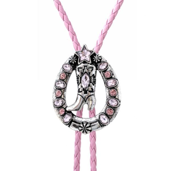 WRSTERN SEMI STONE BOOTH NECKLACE