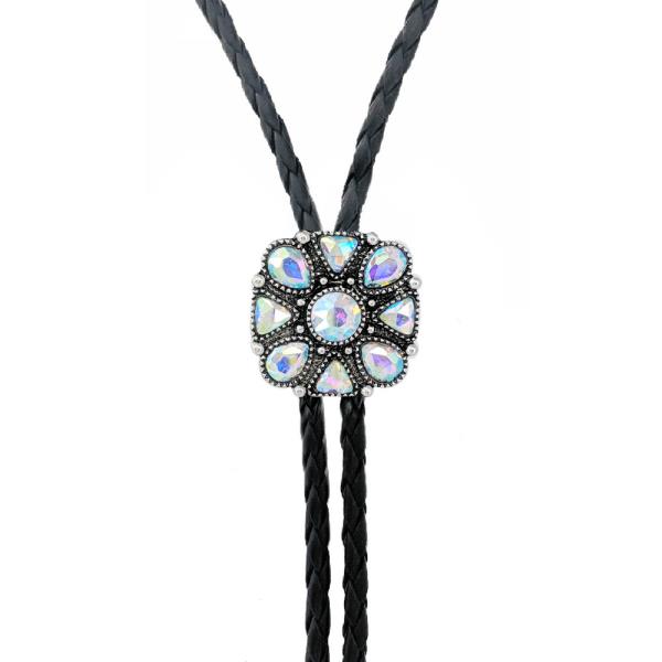 WESTERN SEMI STONE BOLO NECKLACE