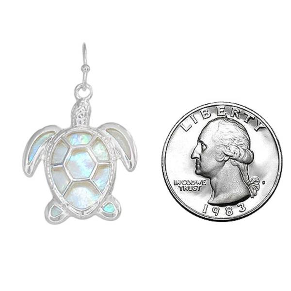 TURTLE SEA LIFE ABALONE EARRINGS