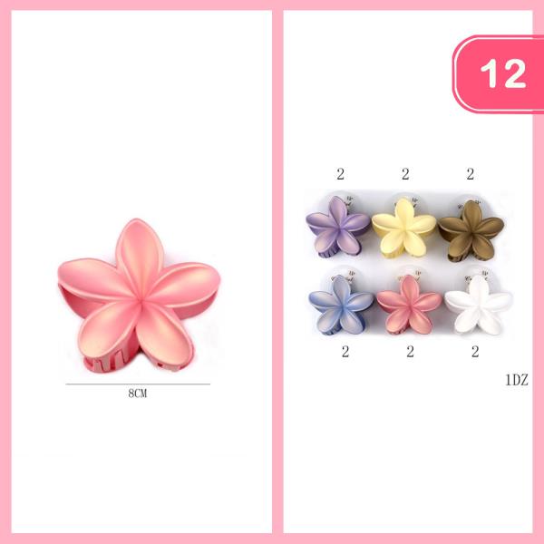 FLOWER HAIR CLAW CLIP (12 UNITS)