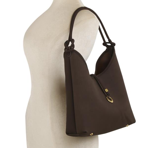 2IN1 SMOOTH SHOULDER HOBO BAG W POUCH SET