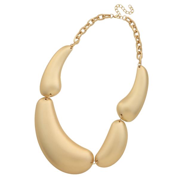 CHUNKY METAL NECKLACE EARRING SET