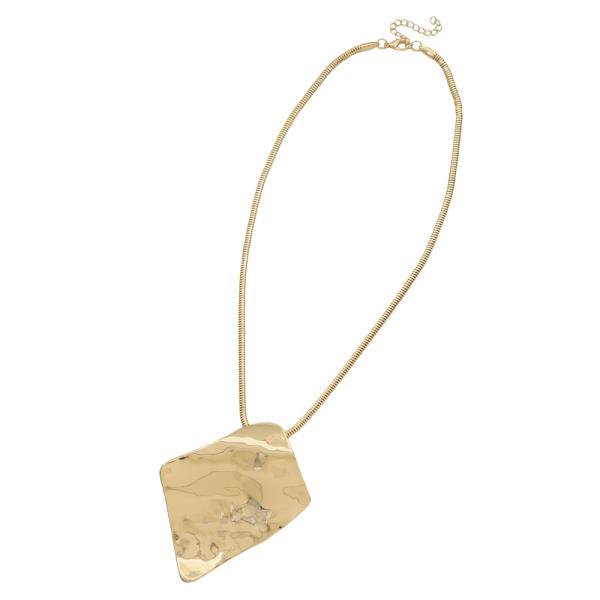 METAL SHAPE PENDANT NECKLACE EARRING SET