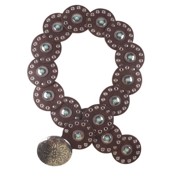 WESTERN STYLE TQ STONE ROUND Y2K BELT