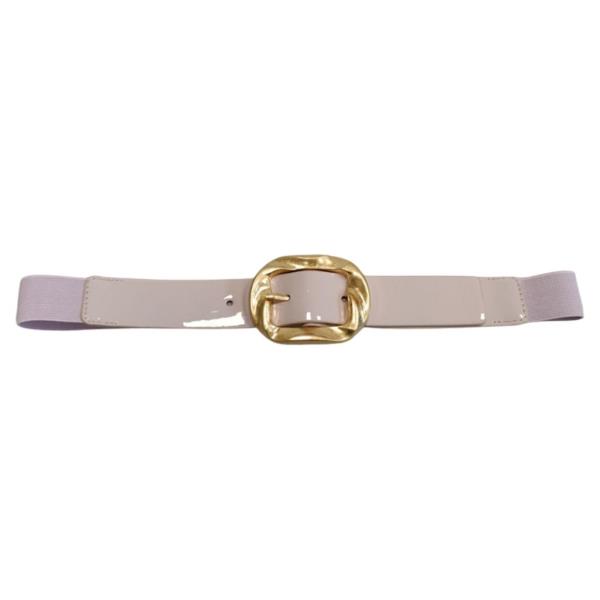 METAL SQUARE BUCKLE ELASTIC BELT