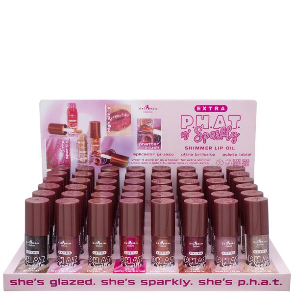 ITALIA DELUXE PHAT N SPARKLY SHIMMER LIP OIL (48 UNITS)