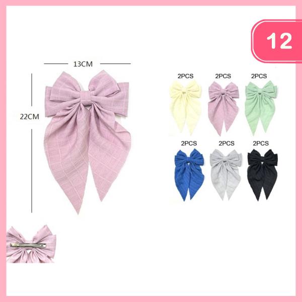 LONG TAIL HAIR BOW (12 UNITS)
