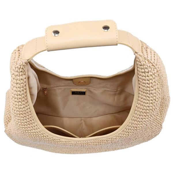 TEXTURED WOVEN ZOEY TOTE BAG