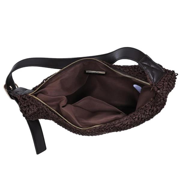 WOVEN STRAW JASMINE HOBO BAG