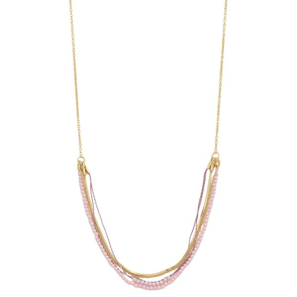 SODAJO MULTI LAYER BEAD CHAIN LINK NECKLACE