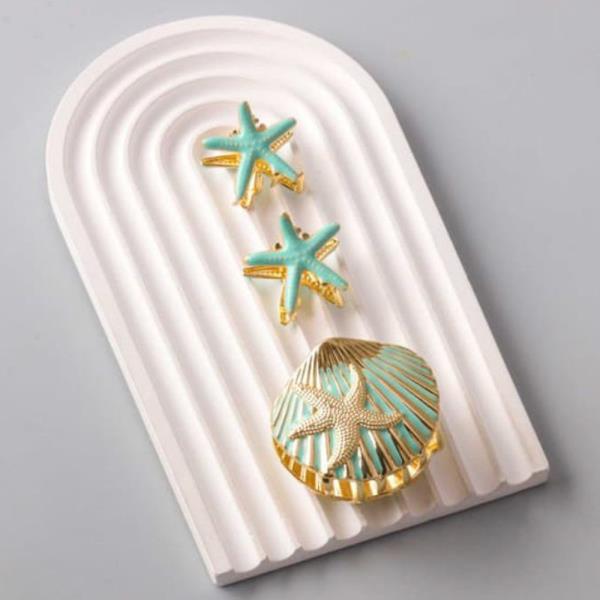 ENAMEL STARFISH SHELL CLAW CLIP