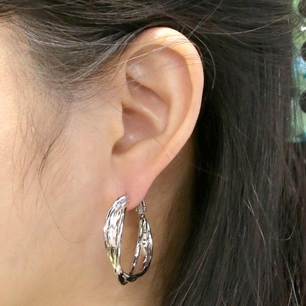 14K GOLD DIPPED POLISHED TEARDROP OMEGA CLOSURE EARRINGS