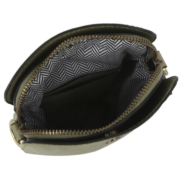 TEXTURED PLAIN COLOR CROSSBODY BAG