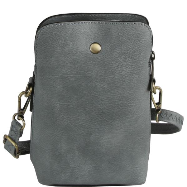 TEXTURED PLAIN COLOR CROSSBODY BAG