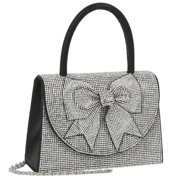 RHINESTONE BOW EVENING BAG