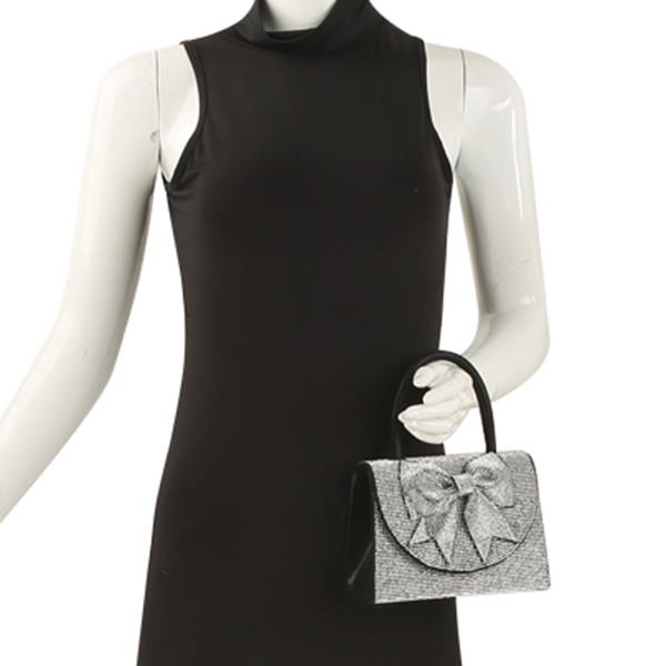 RHINESTONE BOW EVENING BAG