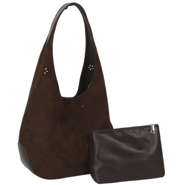 2IN1 CHIC DESIGN SHOULDER HOBO BAG W POUCH SET