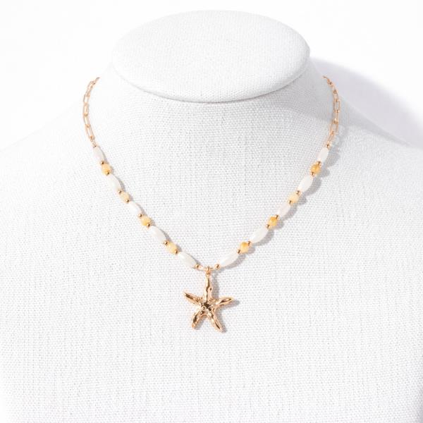 STARFISH W/ OVAL BEADED NECKLACE