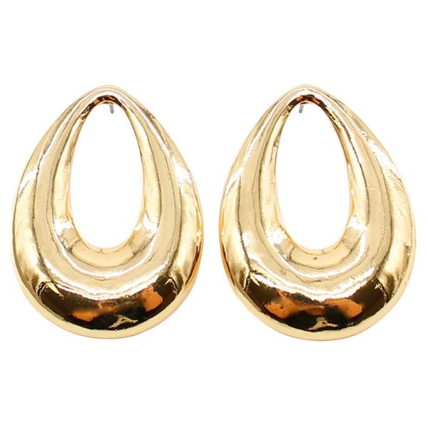 OVAL CUTOUT POST EARRINGS