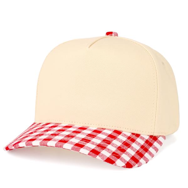 CC BIG GINGHAM CHECK TRUCKER HAT