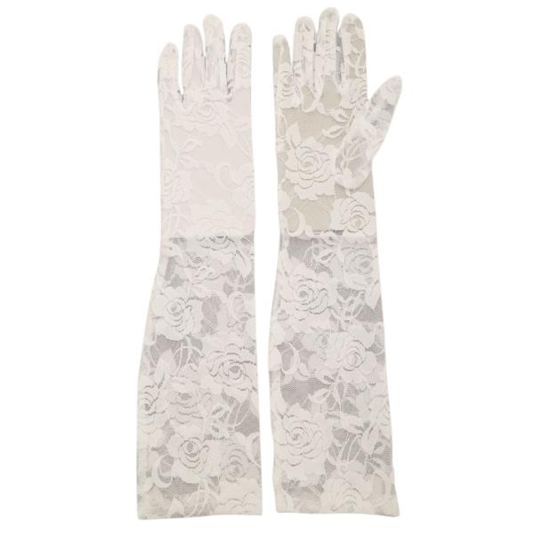 LACE FLORAL LONG GLOVE