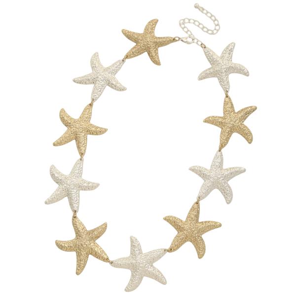 TWO TONE STAR FISH NECKLACE
