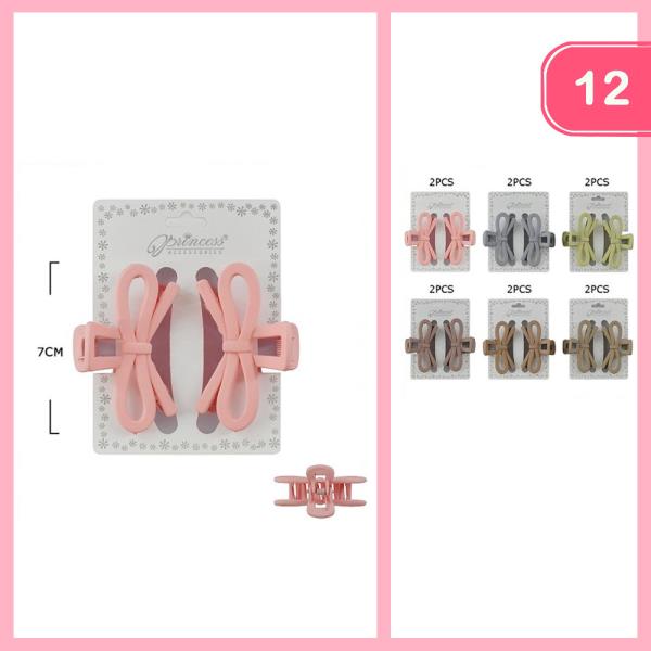 BOW HAIR CLAW CLIP (12 UNITS)