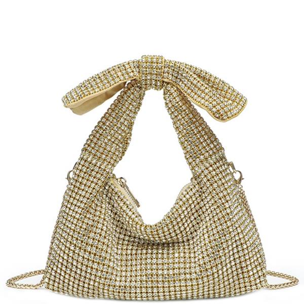 RHINESTONE BOW KNOT EVENING BAG