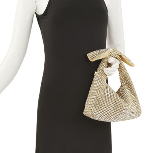 RHINESTONE BOW KNOT EVENING BAG