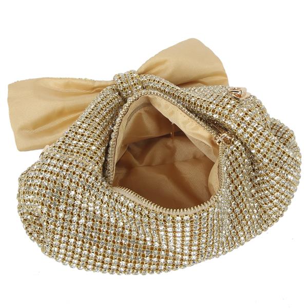 RHINESTONE BOW KNOT EVENING BAG