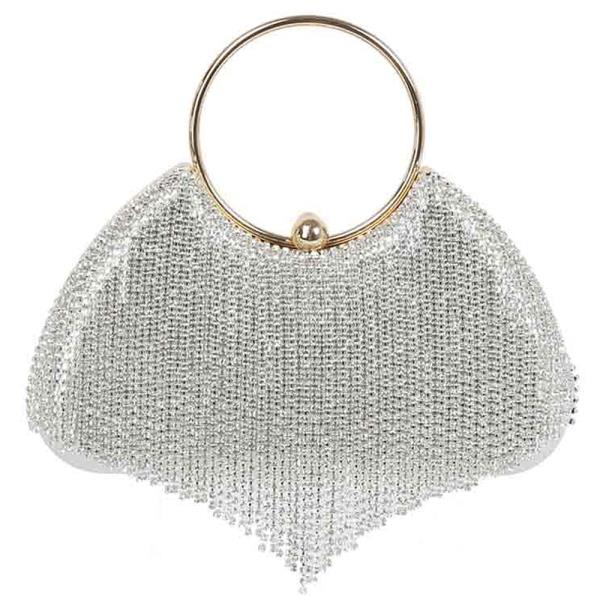 RHINESTONE FRINGE EVENING BAG