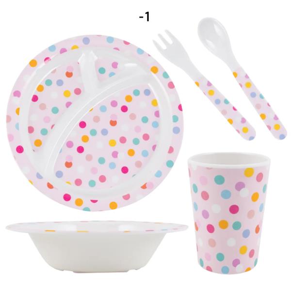 LITTLE MIMOS 5PC KIDS DINNERWARE SET