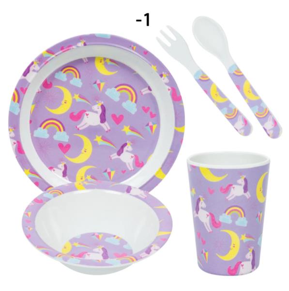 LITTLE MIMOS 5PC KIDS DINNERWARE SET