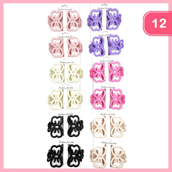 BOW HAIR CLAW CLIP (12 UNITS)