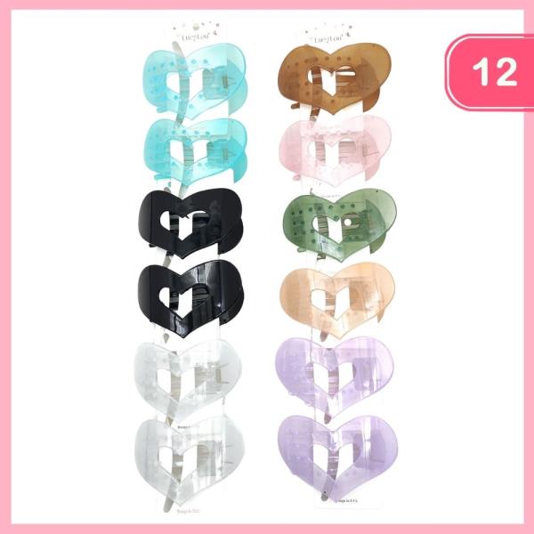 HEART HAIR CLIP (12 UNITS)