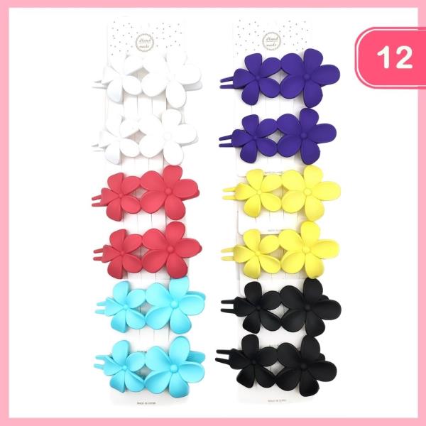 FLOWER HAIR CLIP (12 UNITS)