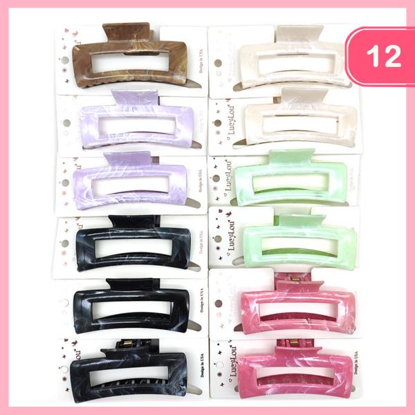 HAIR CLAW CLIPS (12 UNITS)
